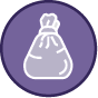 1  x  White waste disposable bag ( 42 x 29cm)